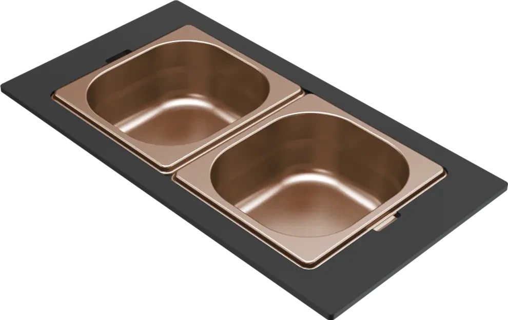 Elleci GOURMET 410 KÉTRÉSZES BRONZ TÁROLÓ EDÉNY HPL KERETTEL nagyítás