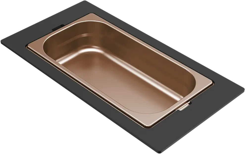 Elleci GOURMET 418 EGYRÉSZES BRONZ TÁROLÓ EDÉNY HPL KERETTEL nagyítás