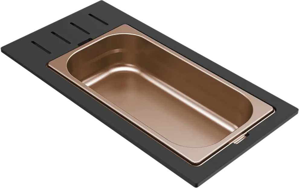 Elleci GOURMET 433 EGYRÉSZES BRONZ TÁROLÓ EDÉNY HPL KERETTEL nagyítás