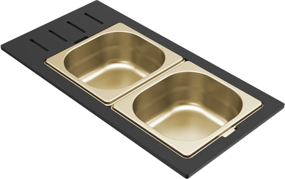 Elleci GOURMET 433 HÁROMRÉSZES ARANY TÁROLÓ EDÉNY HPL KERETTEL nagyítás