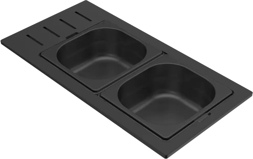 Elleci GOURMET 433 HÁROMRÉSZES FEKETE TÁROLÓ EDÉNY HPL KERETTEL nagyítás