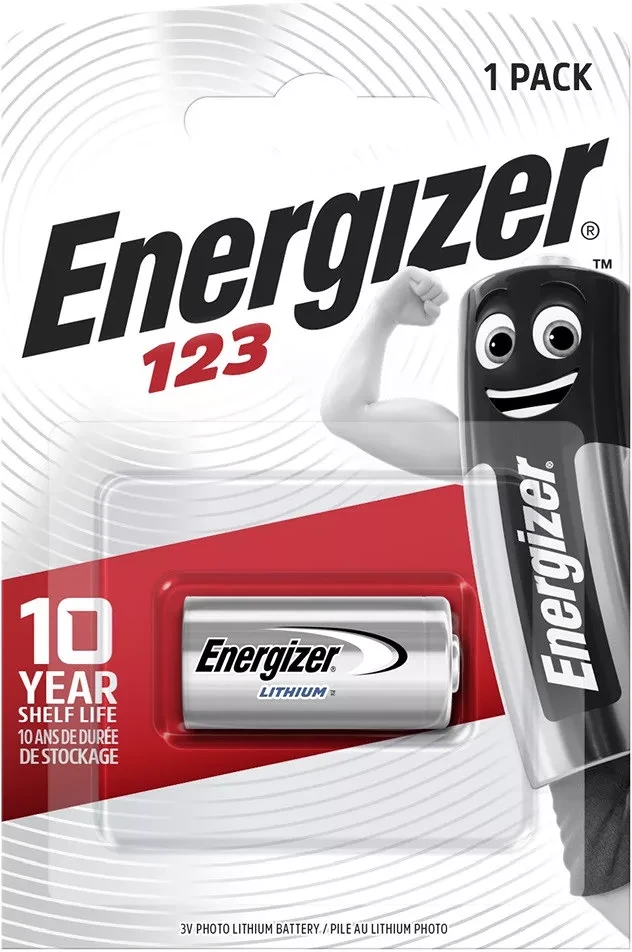 Energizer 3V CR123 nagyítás
