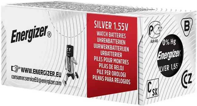 Energizer SR59 | 1.55 V DC | 33 MAH | 1-CSOMAG | ÓRA | EZÜST nagyítás
