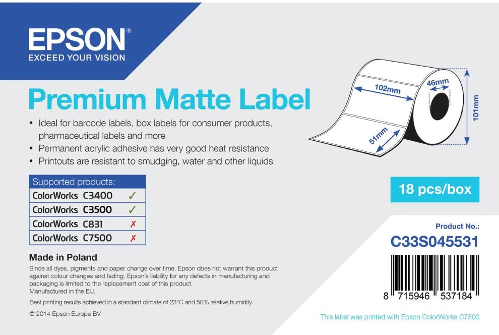 Epson 102MM*51MM, 650 nagyítás