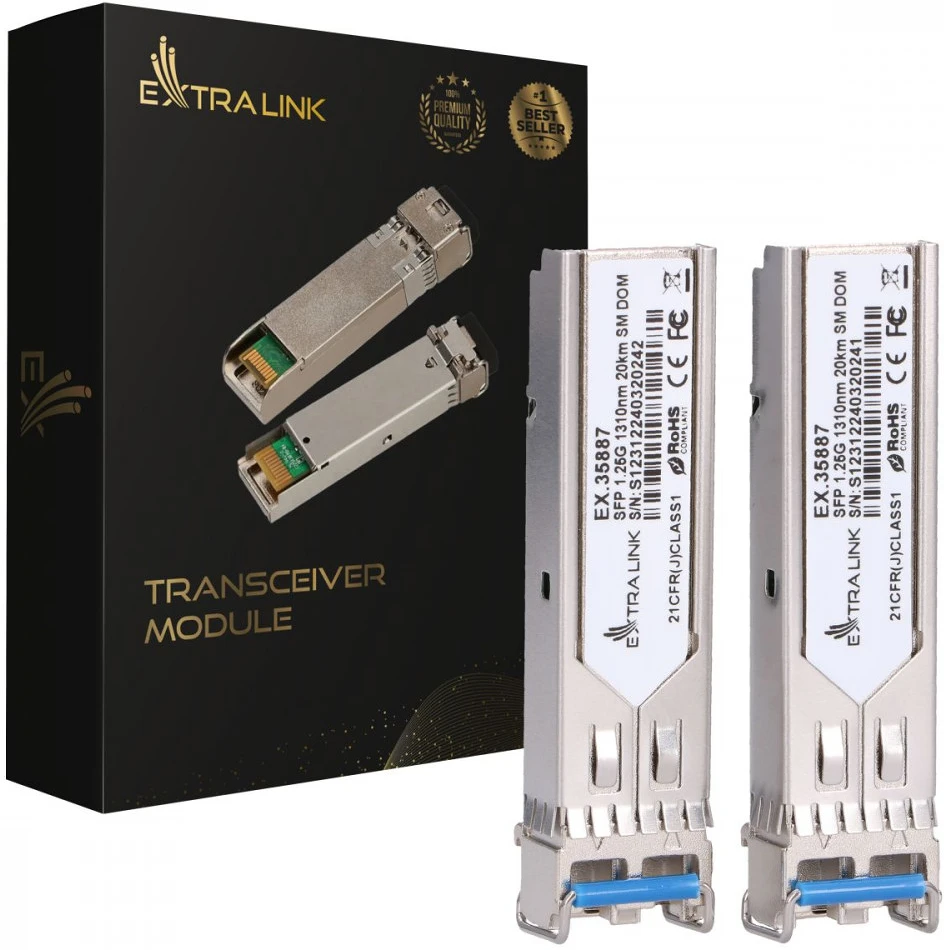 Extralink 1,25GBPS, LC/UPC, 1310NM, 20KM nagyítás