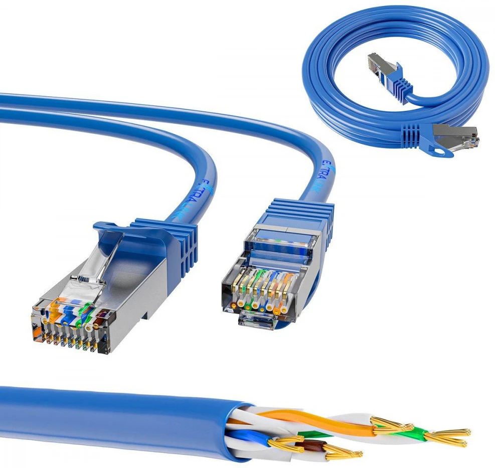Extralink KAT.6A S/FTP 2M | LAN nagyítás