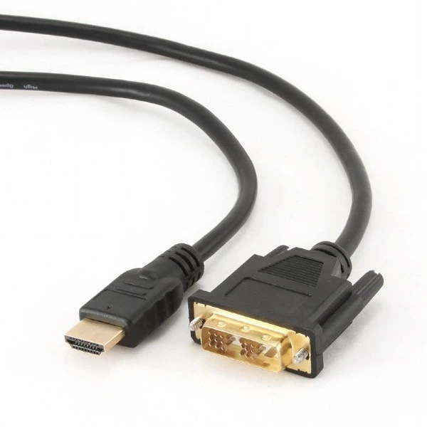 Gembird MONITOR JELKÁBEL DVI-D HDMI 1,8M FEKETE CC-HDMI-DVI-6 nagyítás