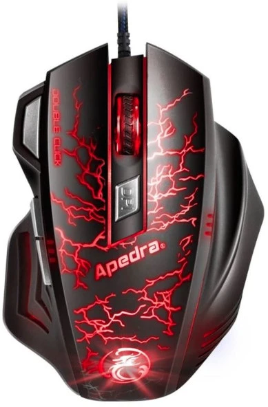 Genius APEDRA VEZETÉKES GAMING EGÉR - PIROS APEDRA A7 nagyítás