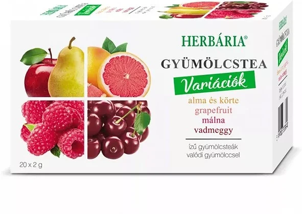 Herbária MIX 1. ALMA-KÖRTE-GRAPEFRUIT-MÁLNA-VADMEGGY 20 nagyítás