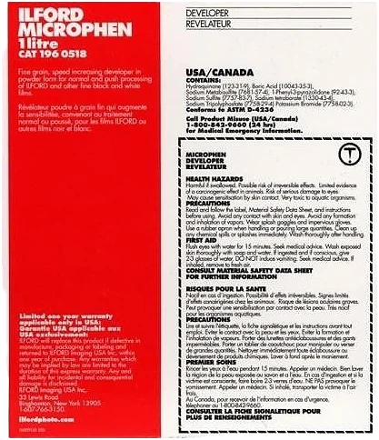 Ilford MICROPHEN 1L nagyítás