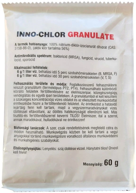 <span itemprop='brand'>Innoveng</span> <span itemprop='sku'>klórgranulátum 60 g</span> nagyítás