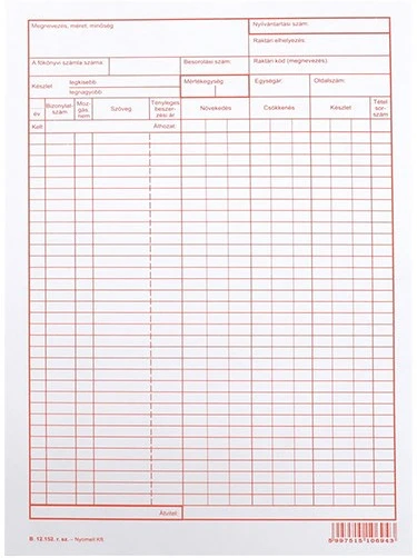 Karton VECB12-152 nagyítás