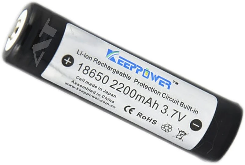 Keeppower 18650 3,7V 2200MAH nagyítás
