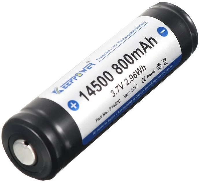 Keeppower 14500 3,7V 800MAH nagyítás