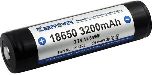 Keeppower 18650 3,7V 3200MAH nagyítás