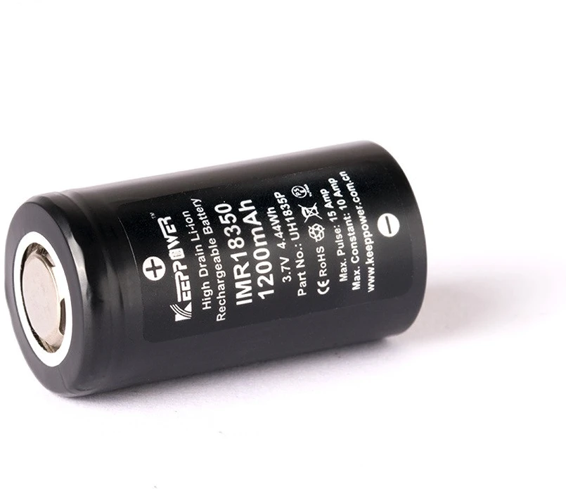 Keeppower 18350 3,7V 1200MAH nagyítás