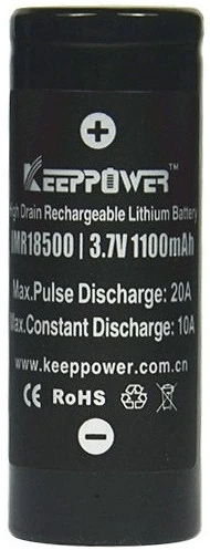 Keeppower 18500 3,7V 1100MAH nagyítás