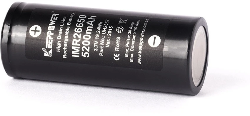Keeppower 26650 3,7V 5200MAH nagyítás