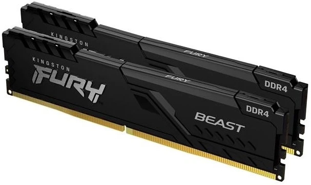 Kingston FURY BEAST DDR4 3200MHZ 32GB (2X16GB) ASZTALI PC MEMÓRIAKÉSZLET KF432C16BBK2/32 nagyítás