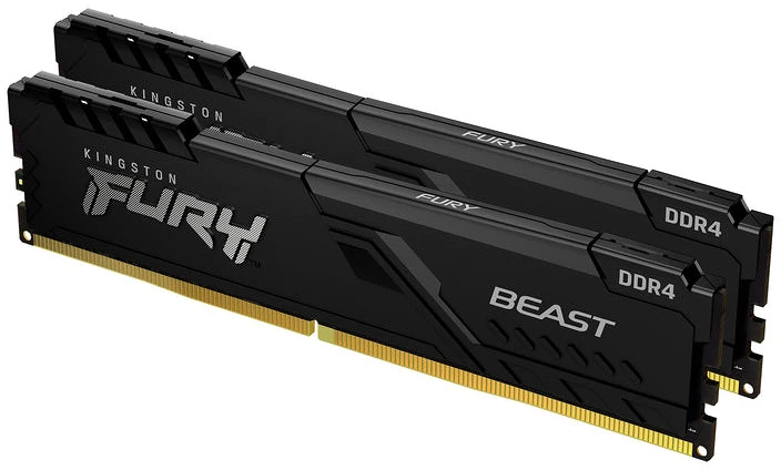 Kingston FURY BEAST DDR4 3200MHZ 64GB (2X32GB) ASZTALI PC MEMÓRIAKÉSZLET KF432C16BBK2/64 nagyítás