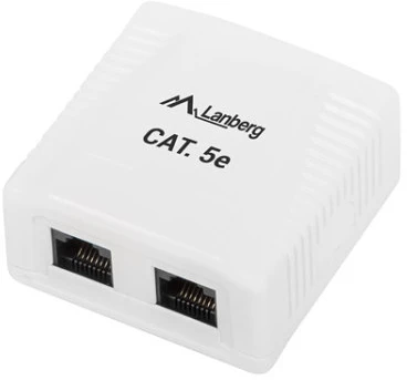 Lanberg OU5-0002-W CAT.5E UTP 2XRJ45 nagyítás