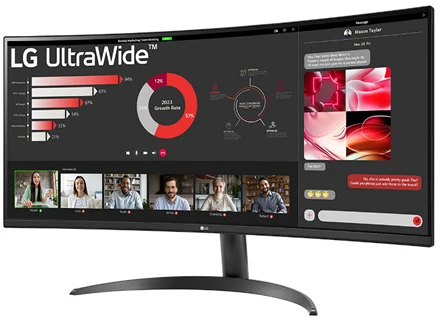 Lg 34" 34WR50QK, 3440X1440, 21:9, 300CD/M2, 5MS nagyítás