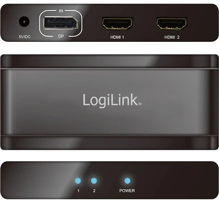 Logilink 1X DP TO 2XHDMI nagyítás