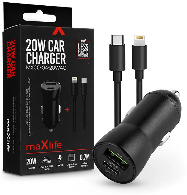 Maxlife MXCC-04-20WAC PD3.0 + QC3.0 nagyítás