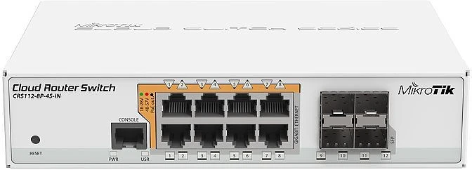 Mikrotik CRS112-8P-4S-IN 8XGBE POE LAN 4XSFP nagyítás