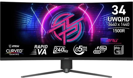 Msi MPG 346CQRF X24 nagyítás