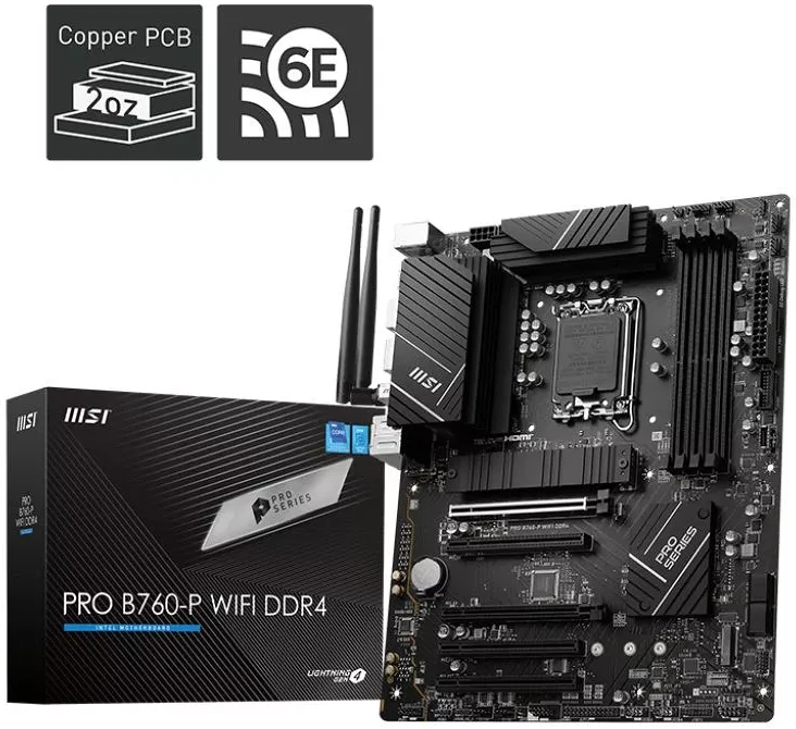 Msi PRO B760-P WIFI DDR4 nagyítás