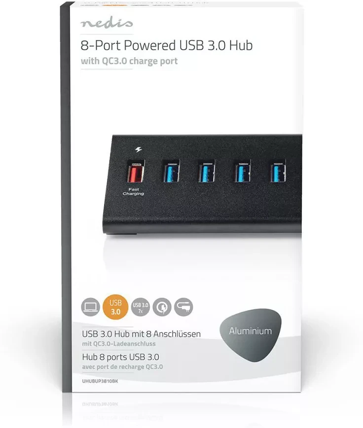 Nedis USB-ÁRAMELLÁTÁSÚ | 5 GBPS | 8X USB nagyítás
