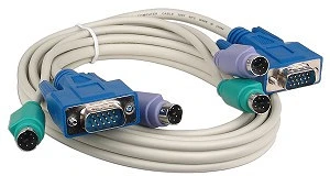 Noname KVM 1,5M VGA+PS2 nagyítás