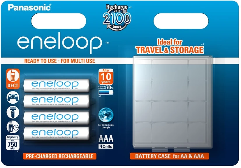 Panasonic BK-4MCCEC/4BE AAA 750MAH NI-MH nagyítás