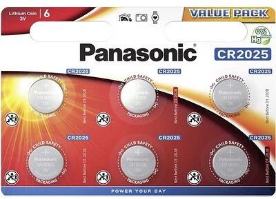 Panasonic CR2025L-6BP nagyítás