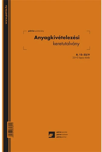 Pátria ANYAGKIVÉTELEZÉSI KERETUTALVÁNY 25X3 nagyítás