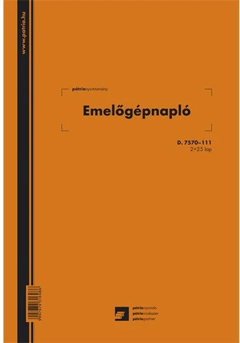 Pátria EMELŐGÉPNAPLÓ 2+25 nagyítás