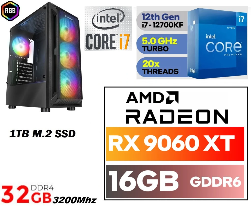 Pcbolt I7 12MAGOS 12700KF CPU+AMD nagyítás