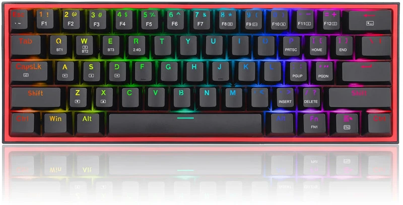 Redragon FIZZ PRO K616 VEZETÉKES/VEZETÉK NÉLKÜLI GAMING BILLENTYŰZET (BROWN SWITCH) - MAGYAR (HU), FEKETE K616-RGB_BROWN_HU nagyítás