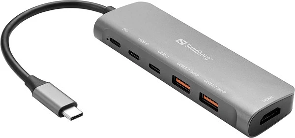 Sandberg 2XUSB-A + 2XUSB-C + PD100W nagyítás