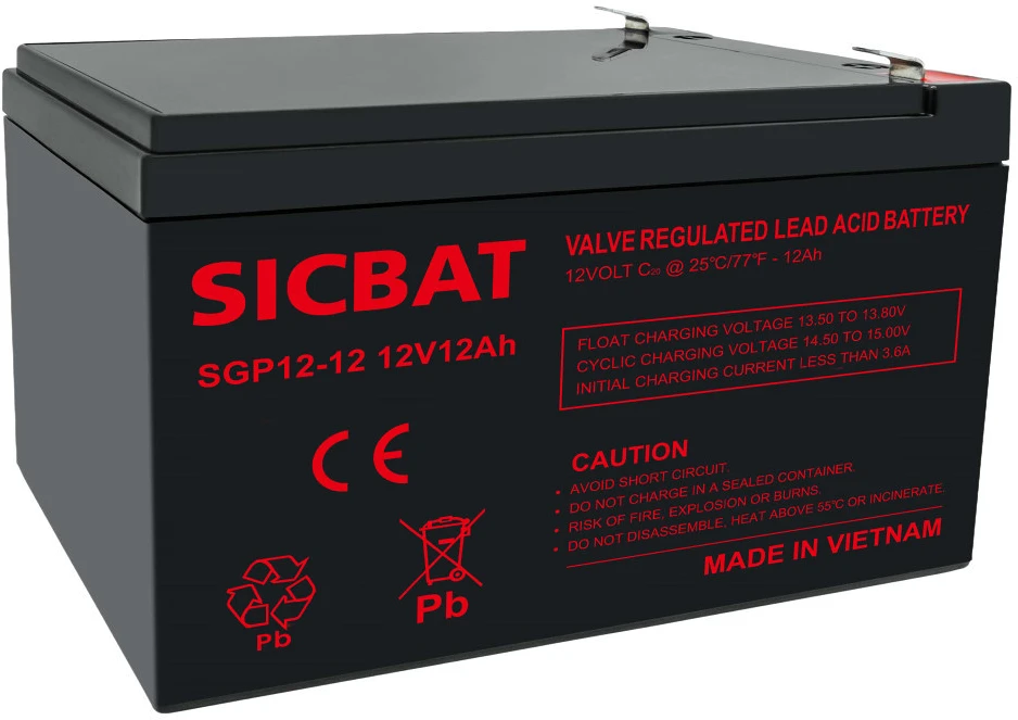 Sicbat SGP12-12 12V 12AH nagyítás