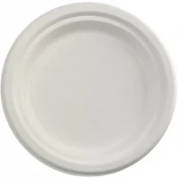  20.00272 Tányér desszertes eldobható papír BIO Cukornád lebomló 17,5cm 125 kép
