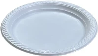  20.01134 Lapostányér újrahasználható műanyag fehér 22cm  100 darabos kép