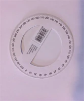 360 COR_ISKE149 Szögmérő, papír,  fokos kép