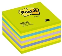 3m COR_LP2028NB Öntapadó jegyzettömb, 76x76 mm, 450 lap, lollipop zöld kép