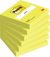 3m COR_LP654NG Öntapadó jegyzettömb, 76x76 mm, 6x100 lap, neonzöld kép