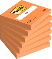 3m COR_LP654NO Öntapadó jegyzettömb, 76x76 mm, 6x100 lap, narancs kép