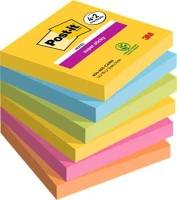 3m COR_LP654SSCARNP4 öntapadó jegyzettömb, 76x76 mm, 6x90 lap, 3m postit 