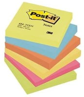 3m postit COR_LP654TFEN Öntapadó jegyzettömb, 76x76 mm, 6x100 lap,  