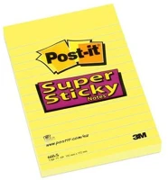 3m COR_LP660S Öntapadó jegyzettömb, 102x152 mm, 90 lap, vonalas,  